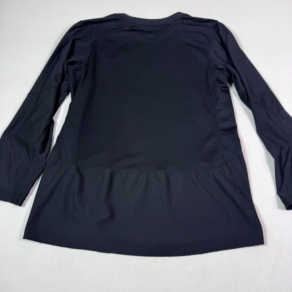 Nike Dri-FIT Training Top Large Black Long Sleeve Mesh Athletic Running Gym